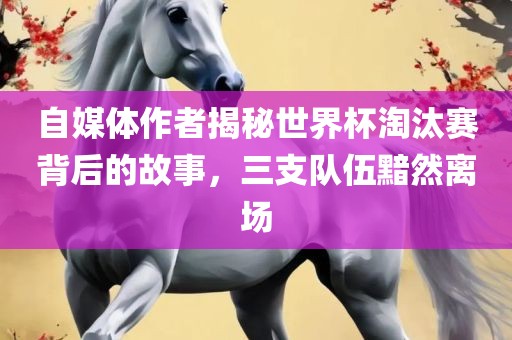 自媒体作者揭秘世界杯淘汰赛背后的故事，三支队伍黯然离场