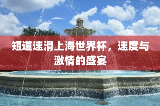 短道速滑上海世界杯，速度与激情的盛宴