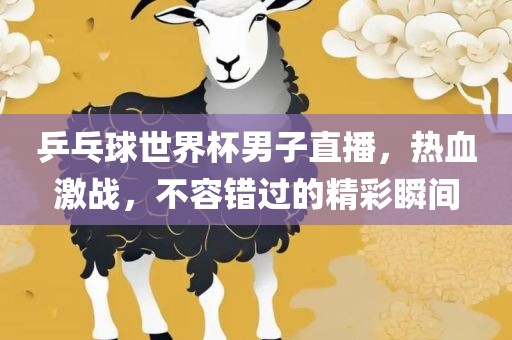 乒乓球世界杯男子直播，热血激战，不容错过的精彩瞬间金炬实业股份有限公司