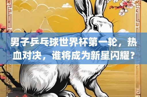 男子乒乓球世界杯第一轮，热血对决，谁将成为新星闪耀？