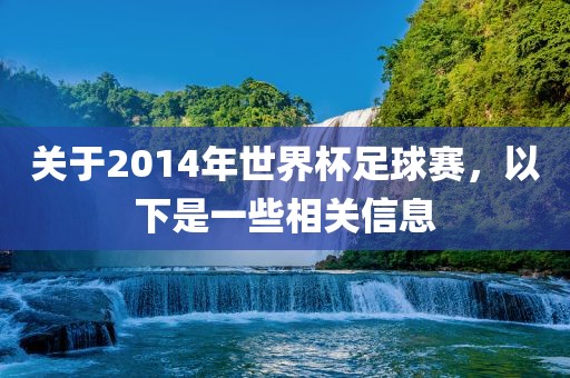 关于2014年世界杯足球赛，以下是一些相关信息