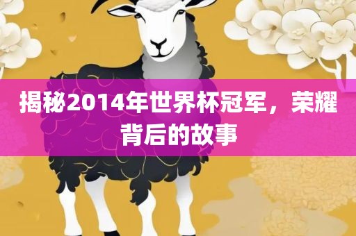 揭秘2014年世界杯冠军，荣耀背后的故事金炬实业股份有限公司