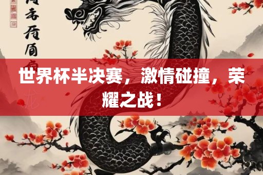 世界杯半决赛，激情碰撞，荣耀之战！