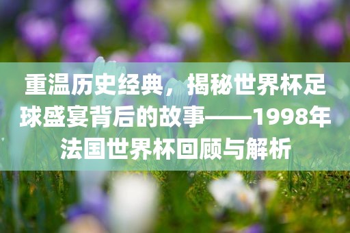 重温历史经典，揭秘世界杯足球盛宴背后的故事——1998年法国世界杯回顾与解析金炬实业股份有限公司