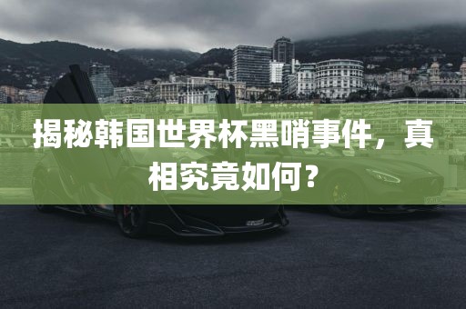 揭秘韩国世界杯黑哨事件，真相究竟如何？