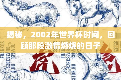 揭秘，2002年世界杯时间，回顾那段激情燃烧的日子金炬实业股份有限公司