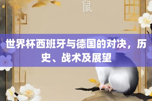 世界杯西班牙与德国的对决，历史、战术及展望