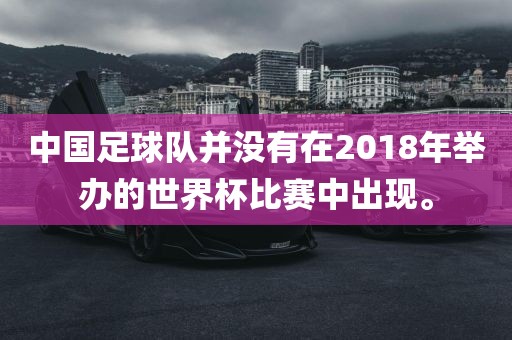 中国足球队并没有在2018年举办的世界杯比赛中出现。