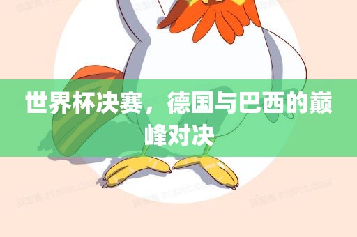 世界杯决赛，德国与巴西的巅峰对决金炬实业股份有限公司