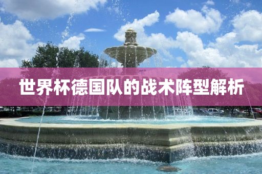 世界杯德国队的战术阵型解析