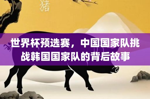 世界杯预选赛，中国国家队挑战韩国国家队的背后故事