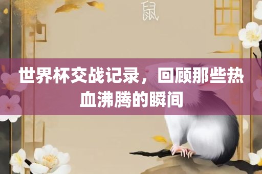 世界杯交战记录，回顾那些热血沸腾的瞬间