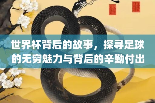 世界杯背后的故事，探寻足球的无穷魅力与背后的辛勤付出