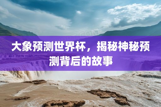 大象预测世界杯，揭秘神秘预测背后的故事