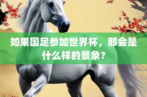 如果国足参加世界杯，那会是什么样的景象？金炬实业股份有限公司