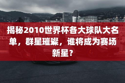 揭秘2010世界杯各大球队大名单，群星璀璨，谁将成为赛场新星？