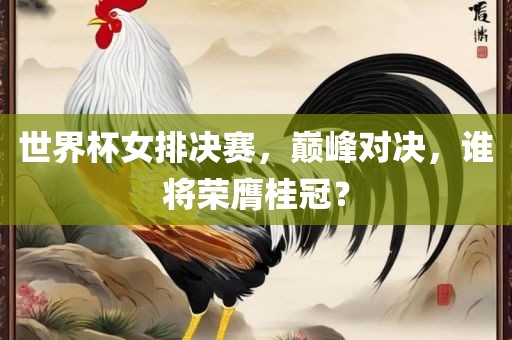 世界杯女排决赛，巅峰对决，谁将荣膺桂冠？