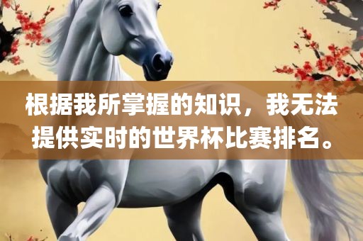 根据我所掌握的知识，我无法提供实时的世界杯比赛排名。