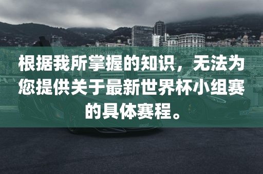 根据我所掌握的知识，无法为您提供关于最新世界杯小组赛的具体赛程。
