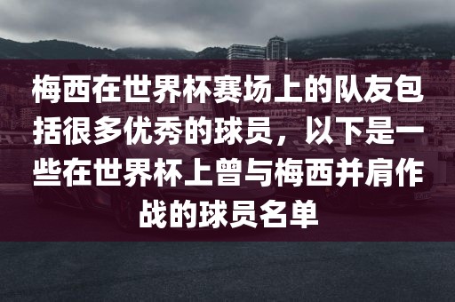 梅西在世界杯赛场上的队友包括很多优秀的球员，以下是一些在世界杯上曾与梅西并肩作战的球员名单金炬实业股份有限公司