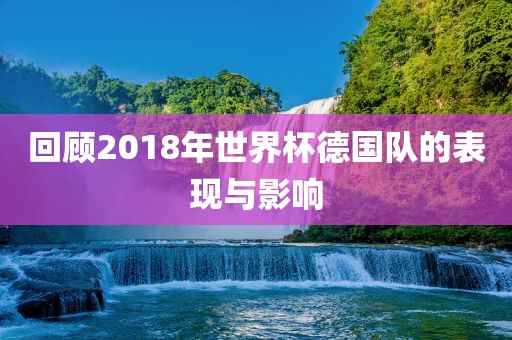 回顾2018年世界杯德国队的表现与影响金炬实业股份有限公司
