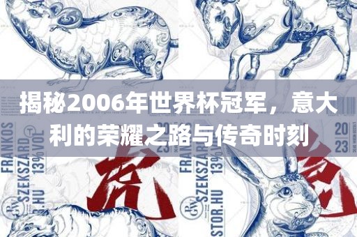 揭秘2006年世界杯冠军，意大利的荣耀之路与传奇时刻