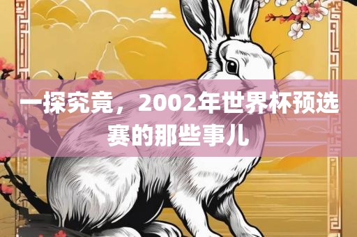 一探究竟，2002年世界杯预选赛的那些事儿金炬实业股份有限公司