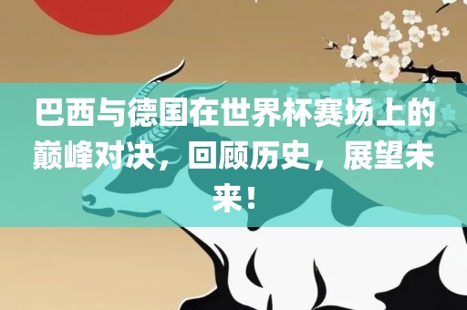 巴西与德国在世界杯赛场上的巅峰对决，回顾历史，展望未来！金炬实业股份有限公司