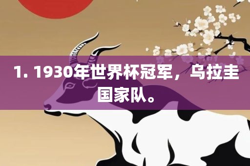 1. 1930年世界杯冠军，乌拉圭国家队。