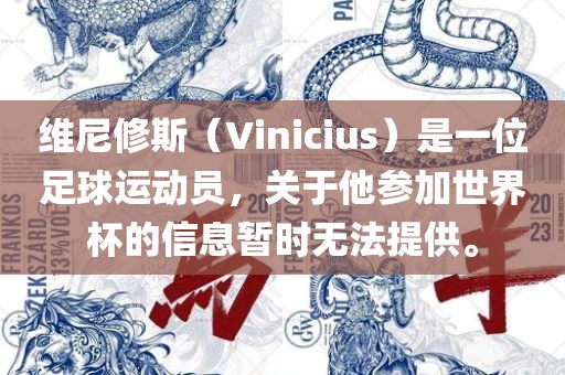 维尼修斯（Vinicius）是一位足球运动员，关于他参加世界杯的信息暂时无法提供。