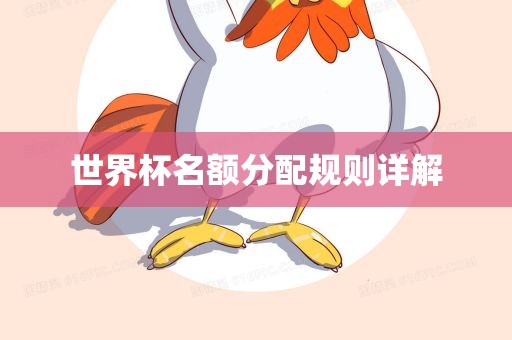 世界杯名额分配规则详解