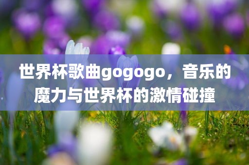 世界杯歌曲gogogo，音乐的魔力与世界杯的激情碰撞