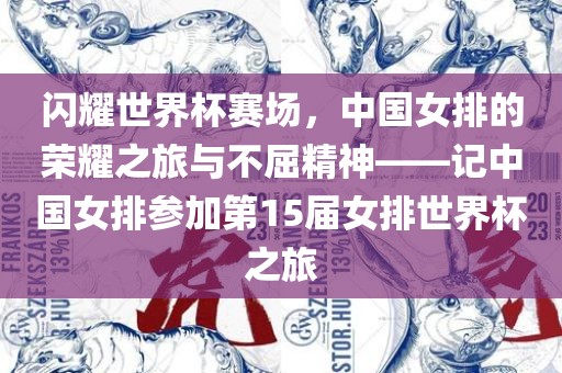 闪耀世界杯赛场，中国女排的荣耀之旅与不屈精神——记中国女排参加第15届女排世界杯之旅金炬实业股份有限公司