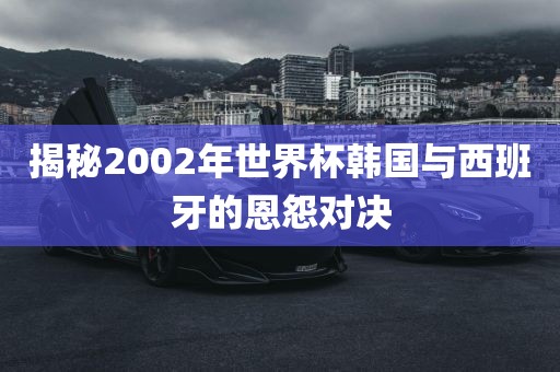 揭秘2002年世界杯韩国与西班牙的恩怨对决金炬实业股份有限公司