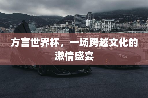 方言世界杯，一场跨越文化的激情盛宴金炬实业股份有限公司