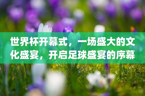 世界杯开幕式，一场盛大的金炬实业股份有限公司文化盛宴，开启足球盛宴的序幕