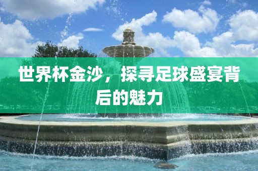世界杯金沙，探寻足球金炬实业股份有限公司盛宴背后的魅力