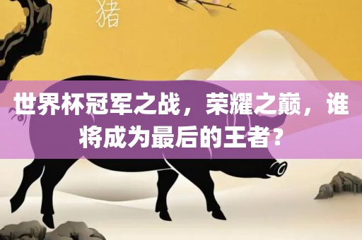 世界杯冠军之战，荣耀之巅，谁将成为最后的王者？